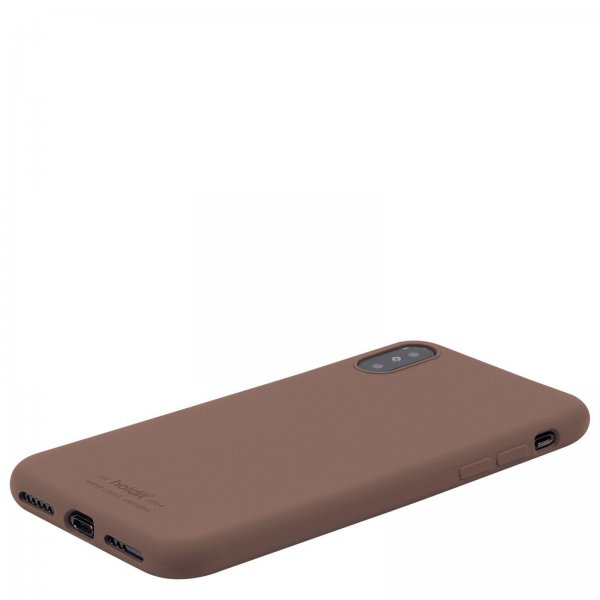 holdit iPhone X/Xs Deksel Silikon Dark Brown