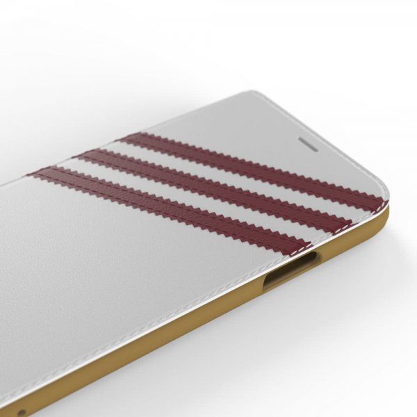 Adidas iPhone X/Xs Etui OR Booklet Case SS20 Burgundy White