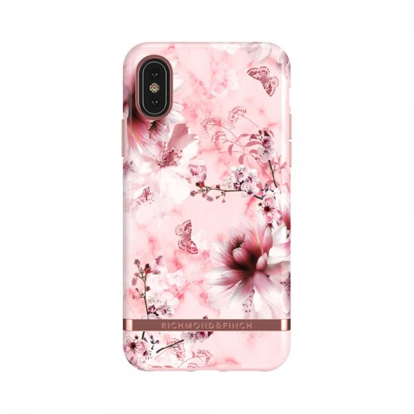Richmond & Finch iPhone X/Xs Deksel Pink Marble Floral