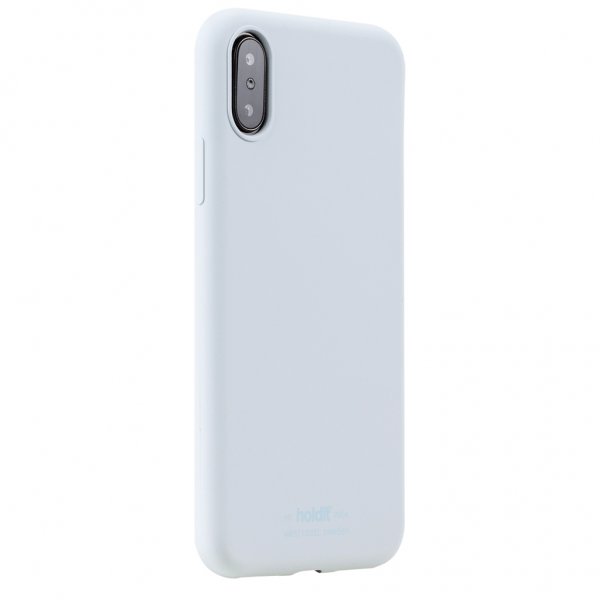 holdit iPhone X/Xs Deksel Silikon Mineral Blue