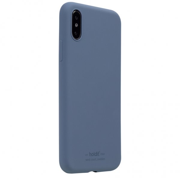 holdit iPhone X/Xs Deksel Silikon Pacific Blue