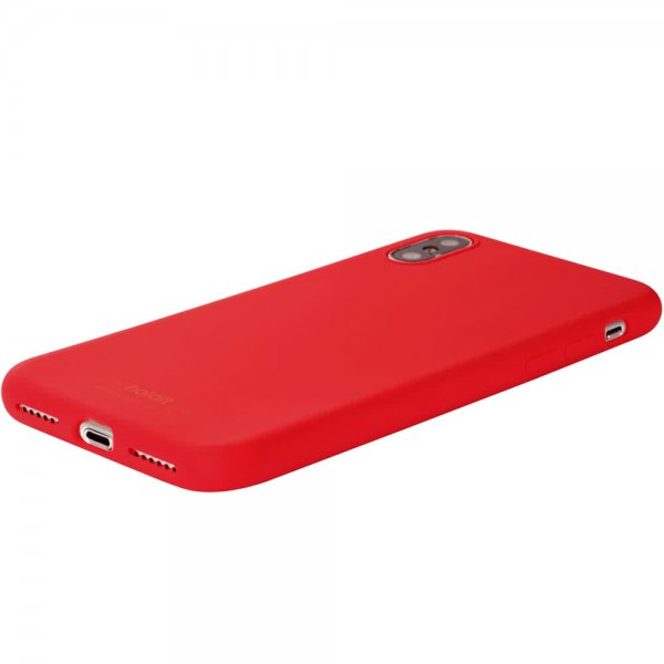 holdit iPhone X/Xs Deksel Silikon Ruby Red