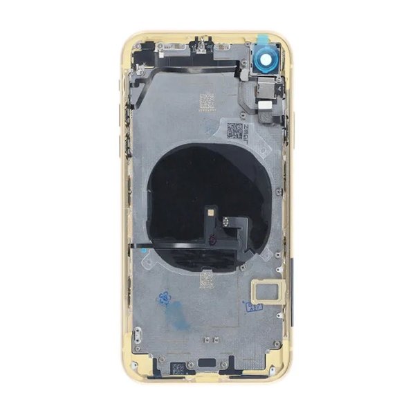 iPhone XR bakside med komplett Premium-ramme - gul