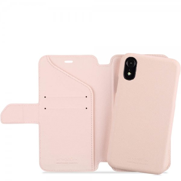 holdit iPhone Xr Etui Stockholm Löstagbart Deksel Rosa