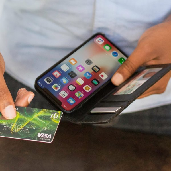 Twelve South iPhone Xr PlånboksEtui Journal Ekte Skinn Svart