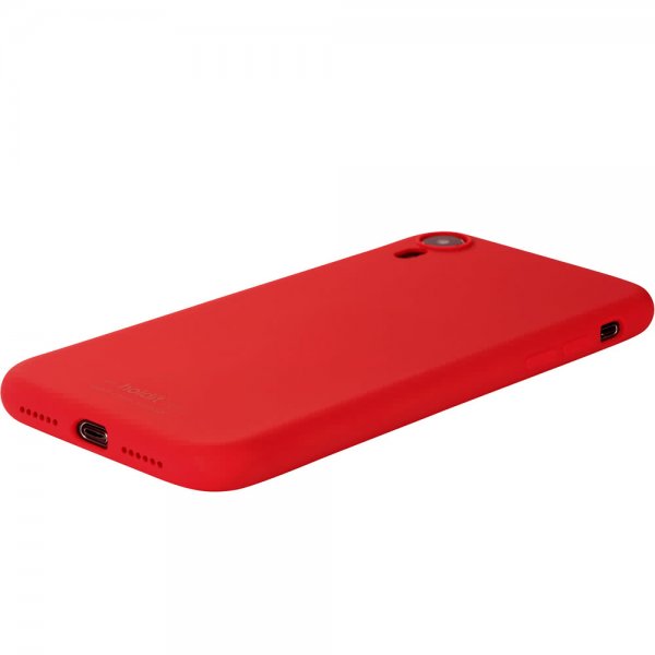 holdit iPhone Xr Deksel Silikon Ruby Red