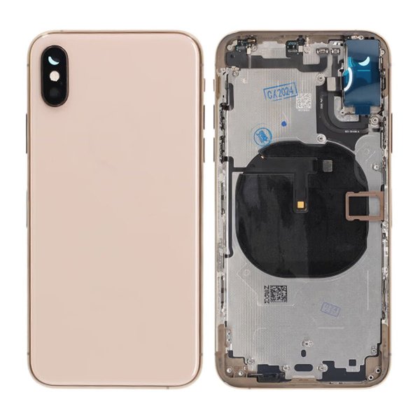 iPhone XS Bakside med Komplett Ramme Premium - Gull