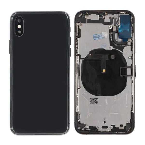 iPhone XS bakside med komplett ramme OEM - svart