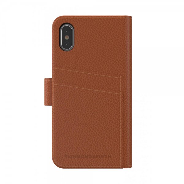Richmond & Finch iPhone Xs Max Etui Wallet Löstagbart Deksel Brun