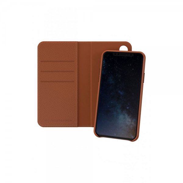 Richmond & Finch iPhone Xs Max Etui Wallet Löstagbart Deksel Brun