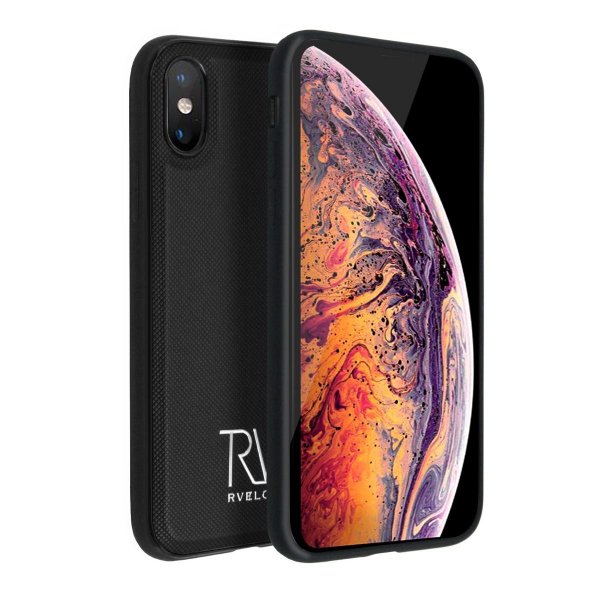 Rvelon iPhone Xs Max Etui Detachable Wallet Case Svart