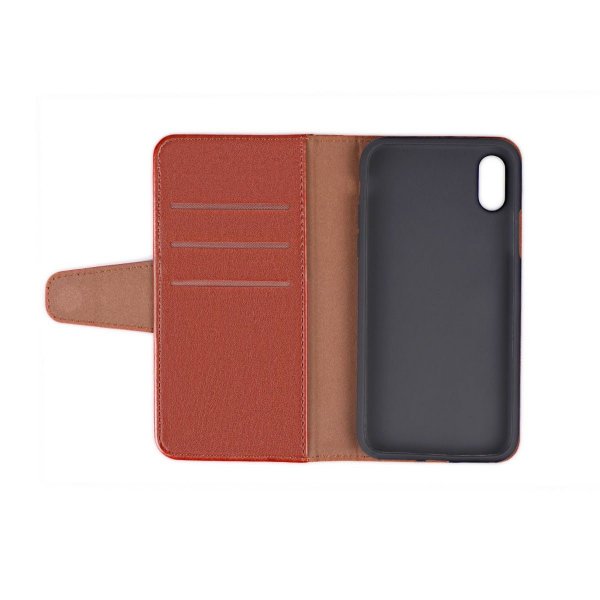 iPhone Xs Max Etui Utbrettbar Kortlomme Brun