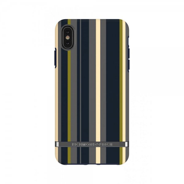 Richmond & Finch iPhone Xs Max Deksel Navy Stripes