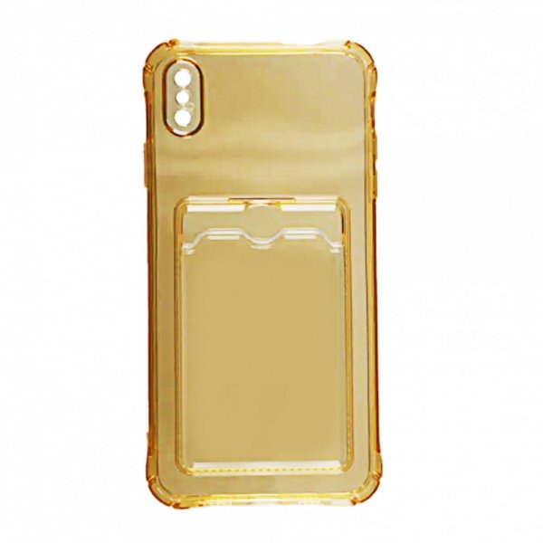 iPhone Xs Max Deksel Kortholder Støtsikker Gul