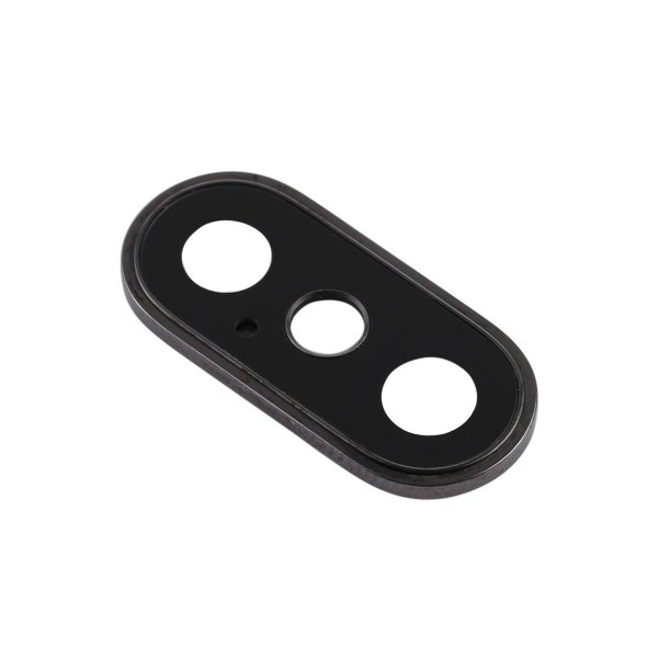 iPhone XS/XS Max kameralinse med ramme - svart
