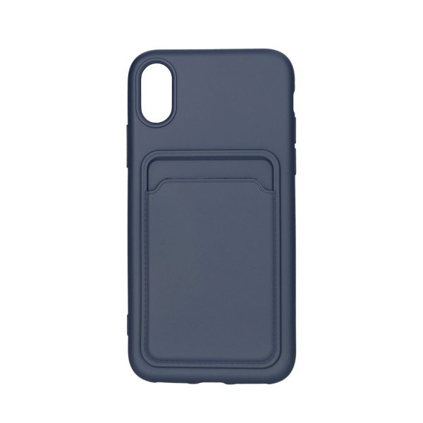 iPhone X/iPhone Xs Deksel Kortholder Blå