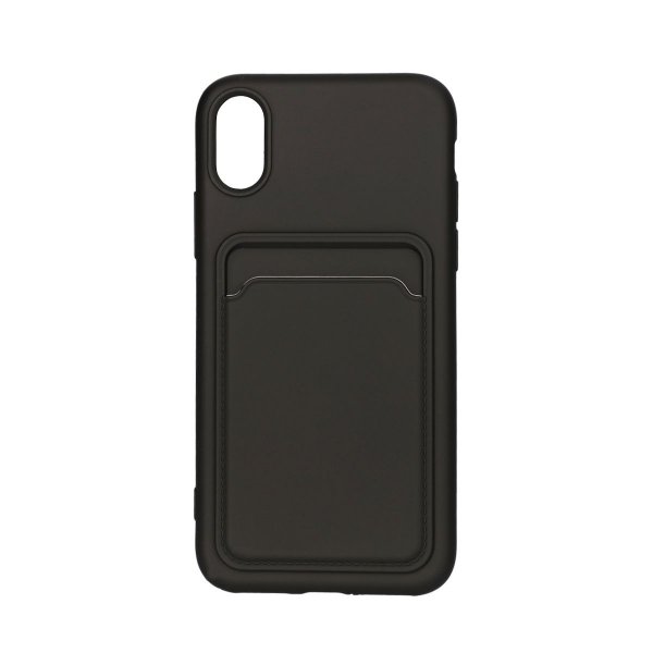 iPhone X/iPhone Xs Deksel Kortholder Svart