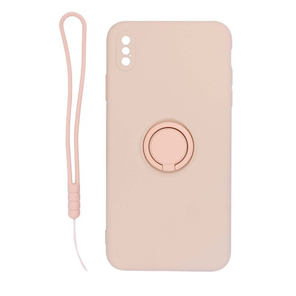 iPhone X/iPhone Xs Deksel med Ringholder Rosa