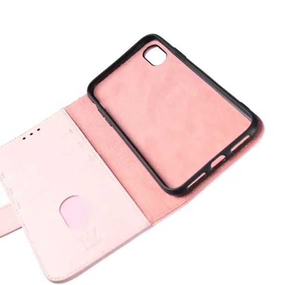 Rvelon iPhone X/iPhone Xs Etui Ekte Skinn Rosa