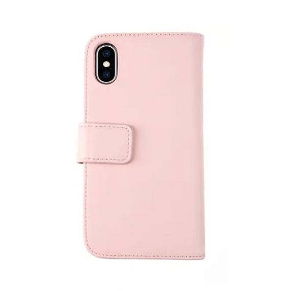 Rvelon iPhone X/iPhone Xs Etui Ekte Skinn Rosa