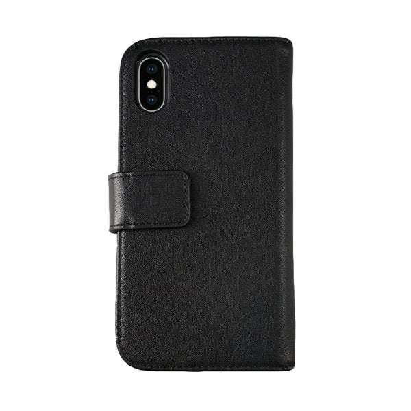 Rvelon iPhone X/iPhone Xs Etui Ekte Skinn Svart
