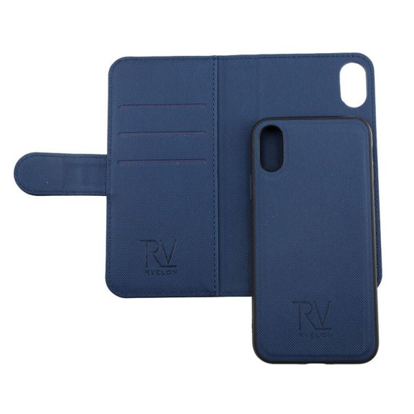 Rvelon iPhone X/iPhone Xs Etui Detachable Wallet Case Blå