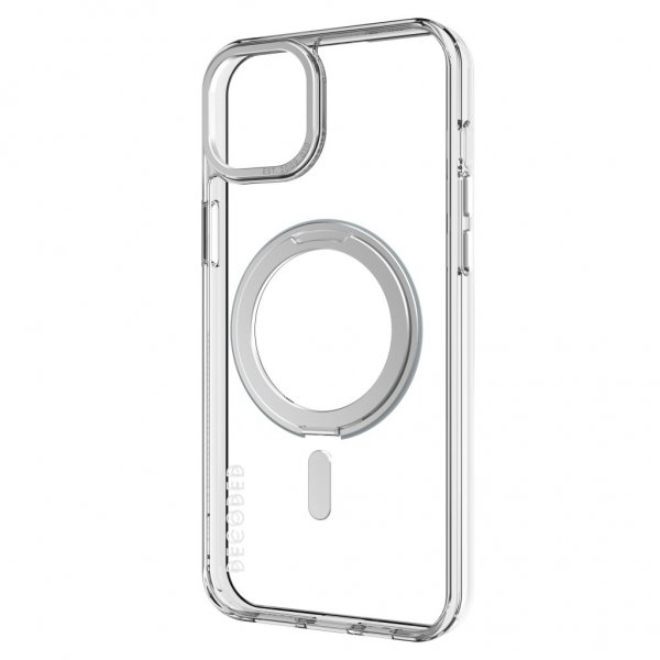 Decoded iPhone 15 Plus Deksel Recycled Plastic Transparant Loop Stand Back Cover Klar