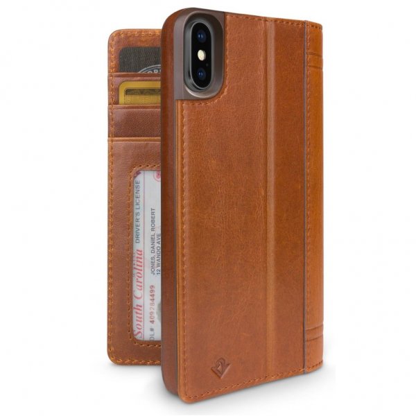 Twelve South iPhone Xr Etui Journal Cognac