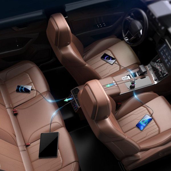 Joyroom Mobillader til bil JR-CL29 70W 4 Port Car Charger
