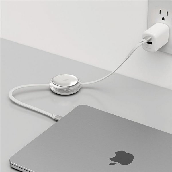 iOttie Kabel 100W Retractable USB-C 2-pakning Hvit