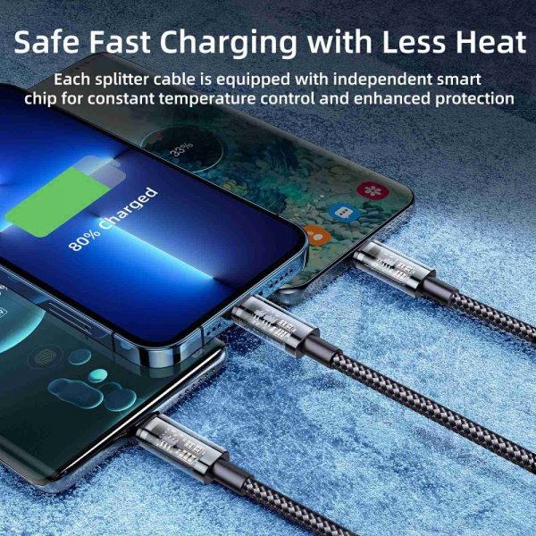 Joyroom Kabel 3-in-1 Fast Charging Cable 1.2m Svart