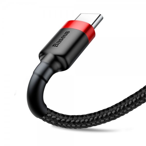 Baseus Kabel Cafule Cable USB-A/USB-C 3m Rød Svart