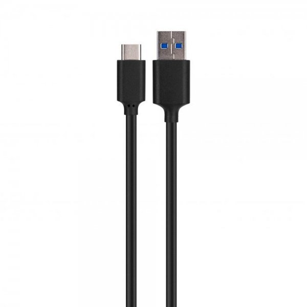 Xqisit Kabel Charge & Sync USB-A/USB-C 1m Svart