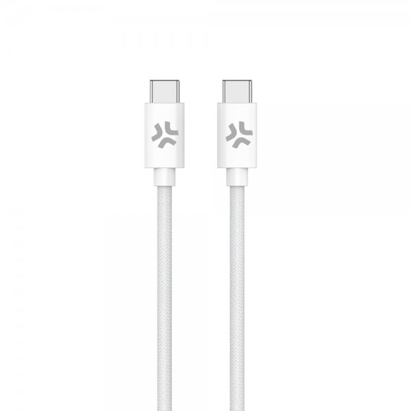 Celly Kabel Cotton Braided USB-C/USB-C 1.5m Hvit