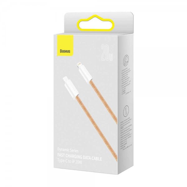 Baseus Kabel Dynamic Series USB-C till Lightning 1 m Oransje
