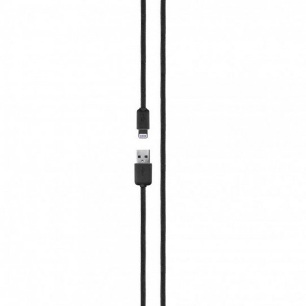 Xqisit Kabel Flettet USB-A/Lightning 1.8m Svart