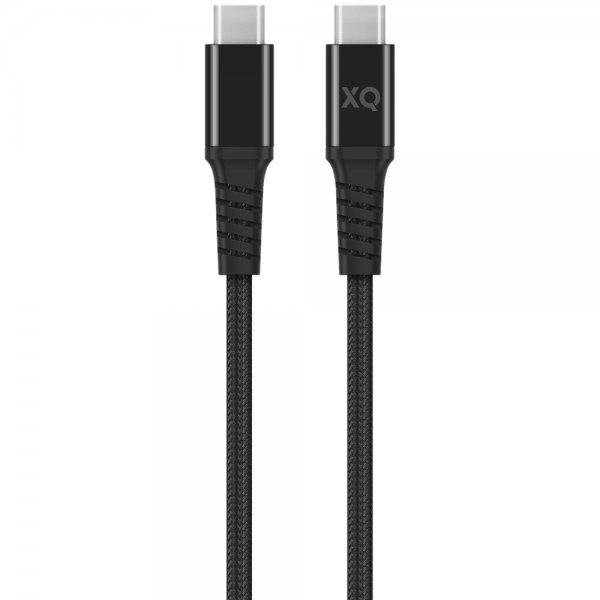 Xqisit Kabel Flettet USB-C/USB-C 2m Svart