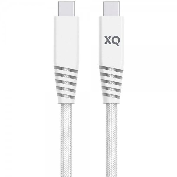 Xqisit Kabel Flettet USB-C/USB-C 2m Hvit