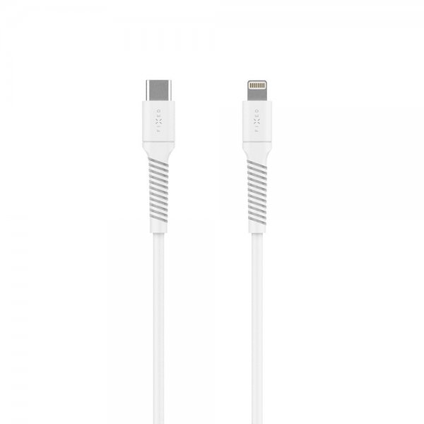 Fixed Kabel Liquid Silicone USB-C/Lightning 1.2m Hvit