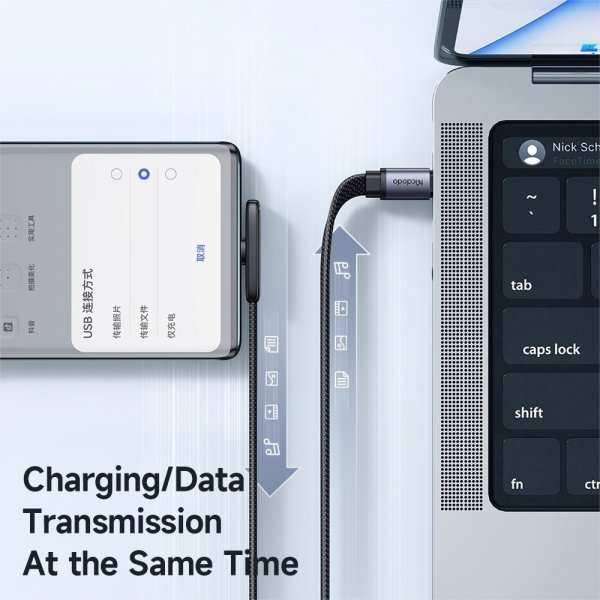 Kabel Mobilspill USB-C til USB-C Vinklet 18 m