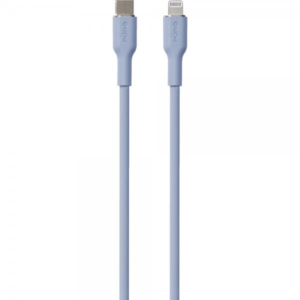 Puro Kabel Soft Charge & Sync Cable USB-C/Lightning 1.5m Lyseblå