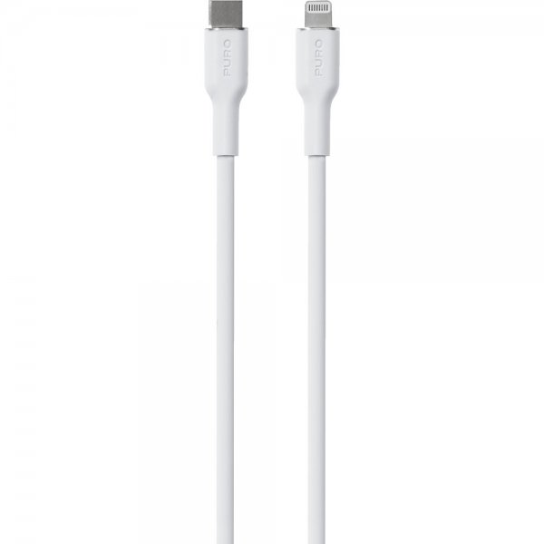 Puro Kabel Soft Charge & Sync Cable USB-C/Lightning 1.5m Hvit