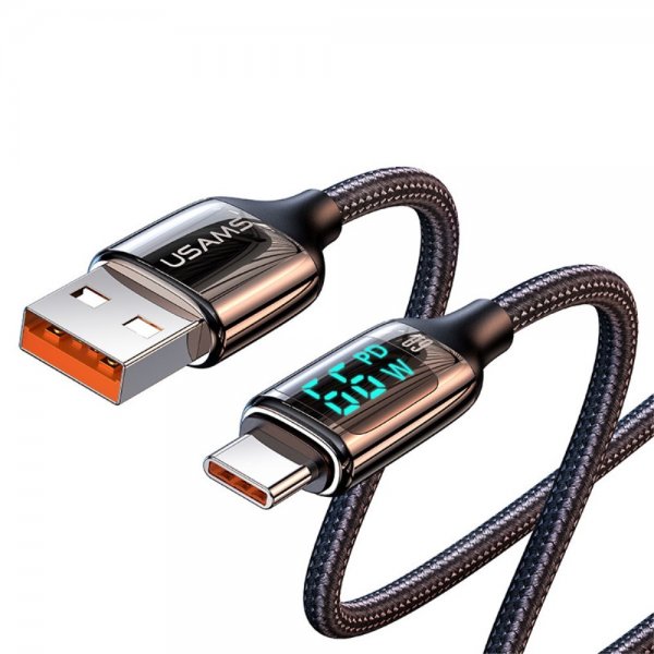 USAMS Kabel U78 Display USB-A/USB-C 1.2 m Vit
