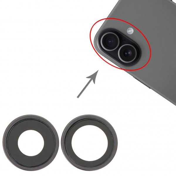 Kameralinser med ramme for iPhone 17 - svart