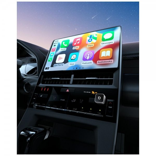 Ottocast Mini Cube Trådløs CarPlay/Android Auto Adapter Silver