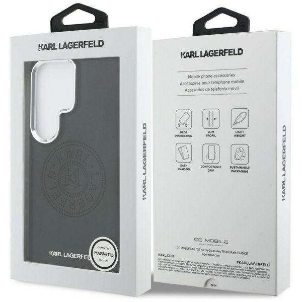 Karl Lagerfeld Samsung Galaxy S26 Ultra Deksel Perforated Logo MagSafe Svart
