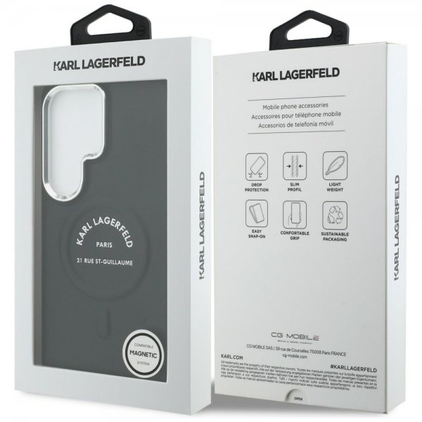 Karl Lagerfeld Samsung Galaxy S26 Ultra Deksel Embossed MagSafe RSG Svart