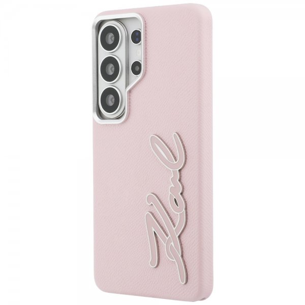 Karl Lagerfeld Samsung Galaxy S26 Ultra Deksel Metal Logo Grained Rosa