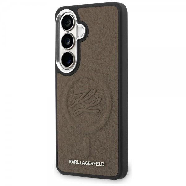 Karl Lagerfeld Samsung Galaxy S26 Deksel Embossed MagSafe Brun