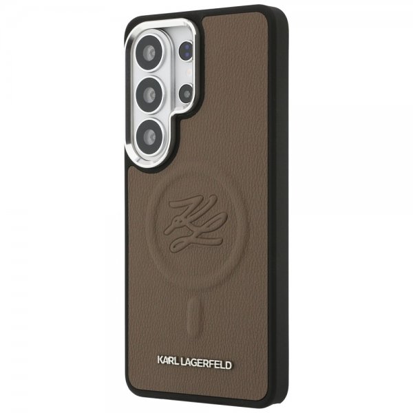 Karl Lagerfeld Samsung Galaxy S26 Ultra Deksel Embossed MagSafe Brun